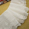 3 Yards x 14cm Width Vintage Floral Embroidery Cotton Lace Trim