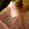 150cm Width x 95cm Length Premium Orange Red Floral Embroidery Lace Fabric
