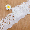 4 Yards x 7.5cm Width Floral Embroidery Eyelet Cotton Lace Fabric Trim