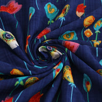 130cm Width x 95cm Length Premium Colorful Floral Print Cotton Fabric
