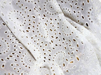110cm Width Hollow-out Vine Branch Flower Embroidery Eyelet Fabric by the Yard