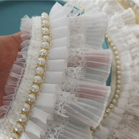 2 Yards x 8cm Width Lolita Layered Beads Lace Trim