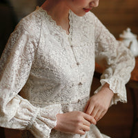 120cm Width x 90cm Length Vintage Floral Embroidery Lace Fabric