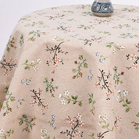 150cm Width x 95cm Length branch leaf or branch flower Print Flax Fabric