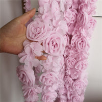 6cm Width x 190cm Length  Chiffon Floral Belt Clothing Decor Flowers