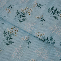 140cm Width x 90cm Length Vintage  Floral Branch Jacquard and Print Cotton Fabric