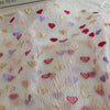 140cm Width x 95cm Length Colorful Hearts Pattern Yarn-dyed Jacquard Fairy Fashion Fabric