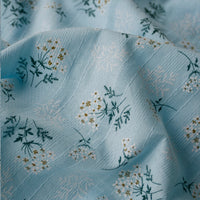 140cm Width x 90cm Length Vintage  Floral Branch Jacquard and Print Cotton Fabric
