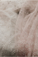 150cm Width Floral Stamp Print Lace Fabric by the Yard