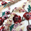140cm Width x 95cm Length 3D Sequined Floral Embroidery Lace Fabric