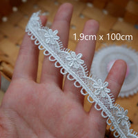 100cm x 9 Design Floral Embroidery Lace Ribbon
