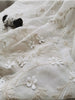 135cm Width Three-dimensional Floral Pattern and Silver lining Embroidery Chiffon Lace Fabric by the Yard