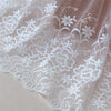 42cm Width x 200cm Length Thriving Botanical Flowers Eyelet Tulle Embroidery Lace Fabric Trim