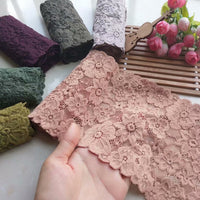 3 Yards of 14cm Width Premium Floral Embroidery Lace Trim