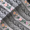 130cm Width Colorful Floral Embroidery Strip Pattern Haute Couture Lace Fabric by The Yard