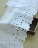 2 Yards x 36cm Width Premium Floral Embroidered Eyelet Cotton Lace Fabric Trim