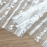 130cm Width x 100cm Length 3D Floral Embroidery Lace Fabric