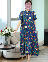 130cm Width x 95cm Length Premium Colorful Floral Print Cotton Fabric