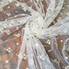 150cm Width Little Yellow Flowers Embroidery Lace Fabric by The Yard