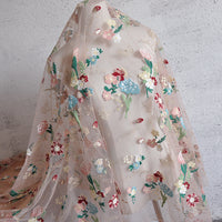 130 cm 幅プレミアム Exquisive 花刺繍レース生地ヤード
