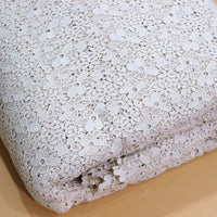 135cm Width x 90cm Length 3D Water Soluable Floral Embroidery Lace Fabric