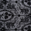 158cm Width x 95cm Length Tulip Floral Embroidery Black Lace Fabric