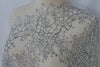 35cm Width x 290cm Length Premium Contrast Eyelash Floral Embroidery Lace Fabric