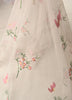 155cm Width x 95cm Length Chiffon Tulle Floral Embroidery Lace Fabric