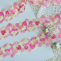 3 Yards x 3.5cm Premium Stawberry Lace Ribbon Tape