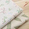 150cm Width x 95cm Length branch leaf or branch flower Print Flax Fabric