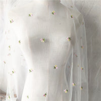 150cm Width x 95cm Length Branch Floral Embroidery Tulle Lace Fabric