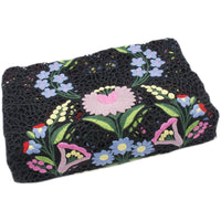 120cm Width x 95cm Length Luxury Colorful Flower Embroidery Water Soluble Chemical Lace Fabric