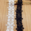4.5 Yards of 1.8 inches Width Vintage Flower Water Soluble Lace Ribbon