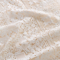 125cm Width x 95cm Length Vintage Floral and Geometry Pattern EmbroideryTulle Lace Fabric