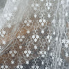 130cm Width x 95cm Length Organdy Floral and Vine Embroidery Lace Fabric