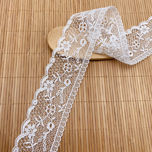 Floral Eyelet Lace w/ Ribbon - 1yd