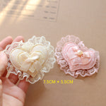 20PCS  7.5 cm x 5.5 cm Bow Tie Heart Shape Lace Applique