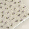 145cm Width x 95cm Length Premium Purple Flowers Print Cotton Fabric