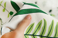 150cm Width x 95cm Length Tropical Green Plant Print Linen Cotton Fabric