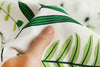 150cm Width x 95cm Length Tropical Green Plant Print Linen Cotton Fabric