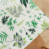 150cm Width x 95cm Length Tropical Green Plant Print Linen Cotton Fabric