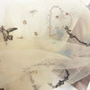 130cm Width x 95cm Length Premium Romantic Valentine Love Style Letter Words Heart and Doves Embroidery Tulle Lace Fabric