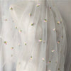 150cm Width x 95cm Length Branch Floral Embroidery Tulle Lace Fabric