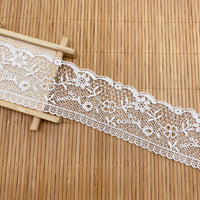 18 Yards x 4.5cm Width Eyelet Floral Embroidery Polyester Thread Lace Ribbon Lace Tape