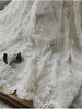 135cm Width Three-dimensional Floral Pattern and Silver lining Embroidery Chiffon Lace Fabric by the Yard