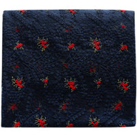 130cm Width x 95cm Length Premium Embroidery Black Lace Fabric width Red Flowers