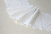 2 Yards x 25cm Width Premium Floral Embroidery Eyelet Cotton Lace Fabric
