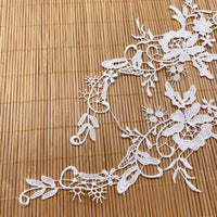5 pairs Vivid  Floral Embroidery Water Soluble Chemical Lace Applique Lace Motif