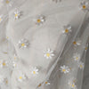 140cm Width x 95cm Length Daisy Flower Embroidery Tulle Lace Fabric