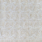 130cm Width x 95cm Length Golden Line Rose Floral Pattern Embroidery Lace Fabric